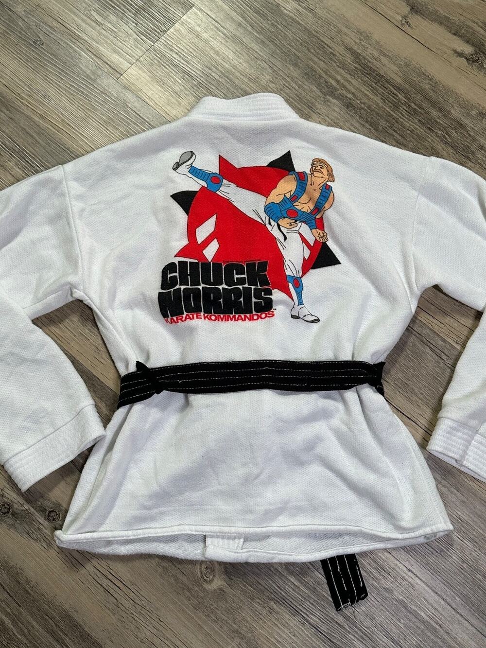 Vtg Karate Kommandos 1980s Chuck Norris Kids Pajama Medium 12-14 Karate Gi RARE